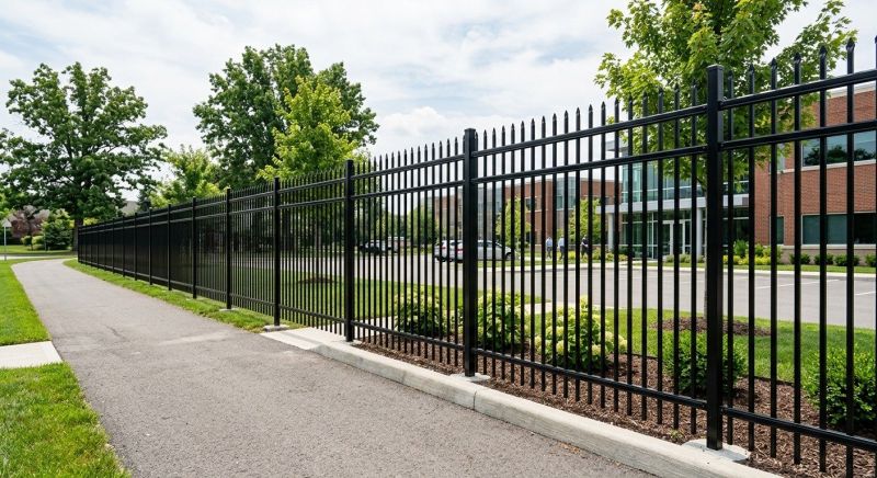 Black Metal Fence Installation in Pearland, TX
