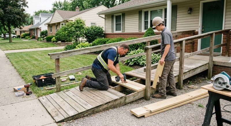 Deck Ramp Installation in Conroe, TX
