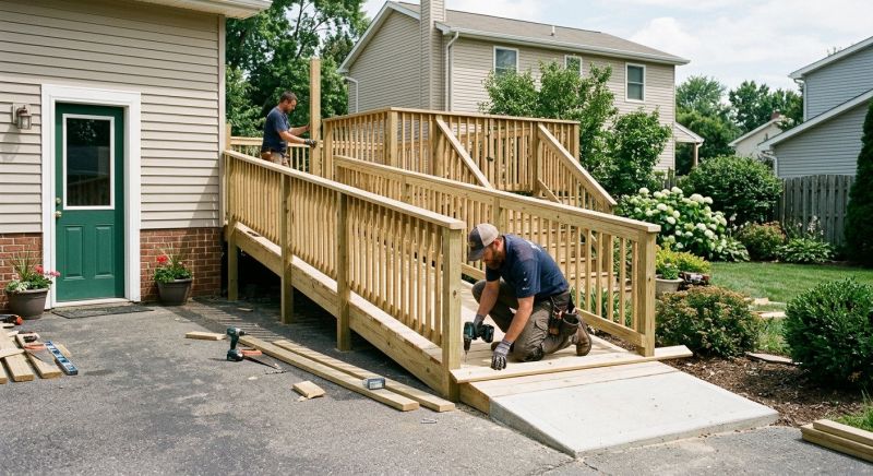 Hardwood Ramp Installation in Wilmington, NC
